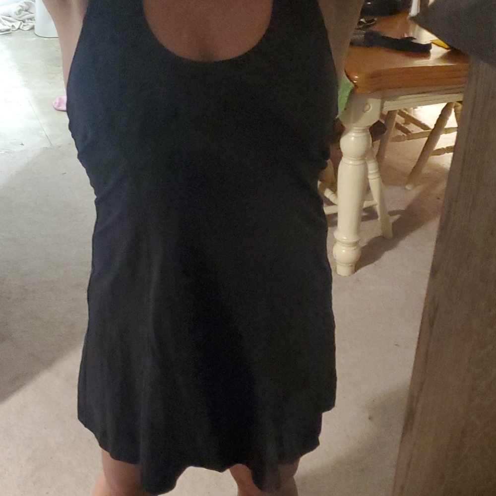🔴Mini dress Turkish import LBD halter sz12